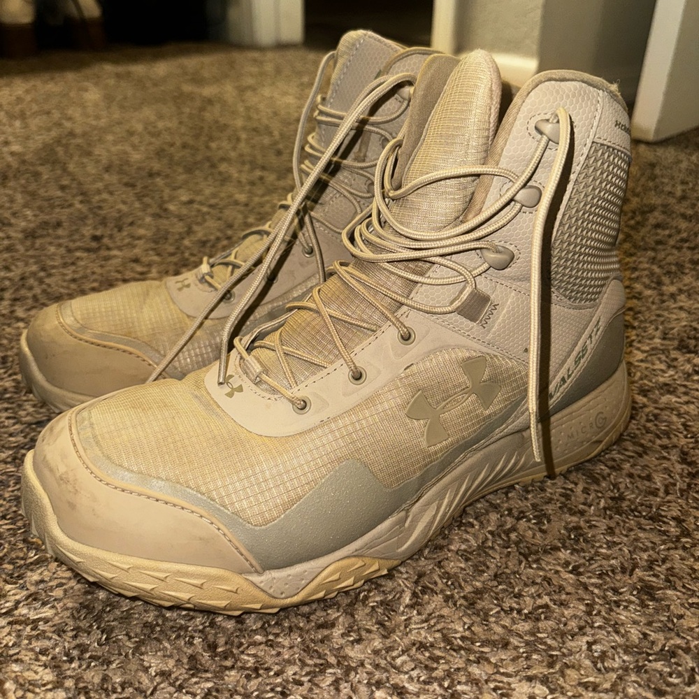 Men’s Under Armour Valsetz Tan Tactical Boots Size 12.5